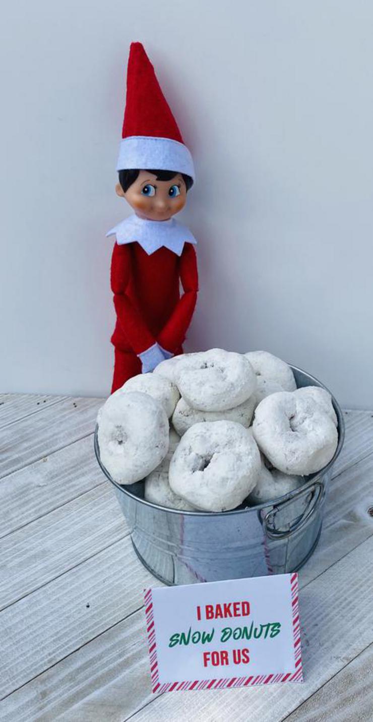 BEST Elf On The Shelf Ideas! Snow Donuts Ideas For Kids That Are Easy – Food Ideas – Funny – Awesome – Creative – Arrival Ideas Too!
