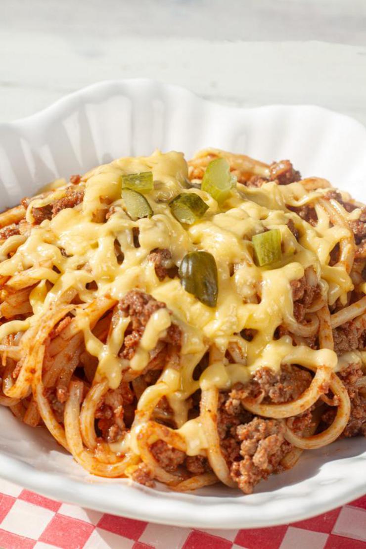 EASY Keto Cheeseburger Pasta – Low Carb Ground Beef Pasta Noodles Idea – Quick – Healthy – BEST Recipe – Ketogenic Diet – Dinner – Lunch