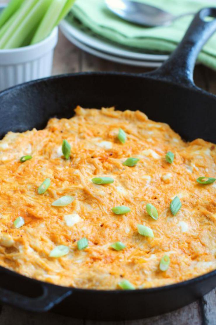 Keto Skillet Buffalo Chicken Dip! BEST Low Carb Dip Idea – Appetizers – Snacks – Side Dishes