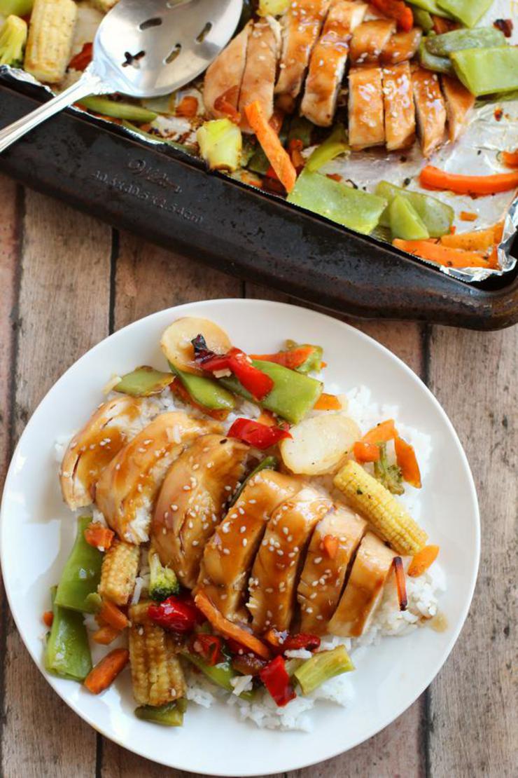 Sheet Pan Teriyaki Chicken And Vegetables
