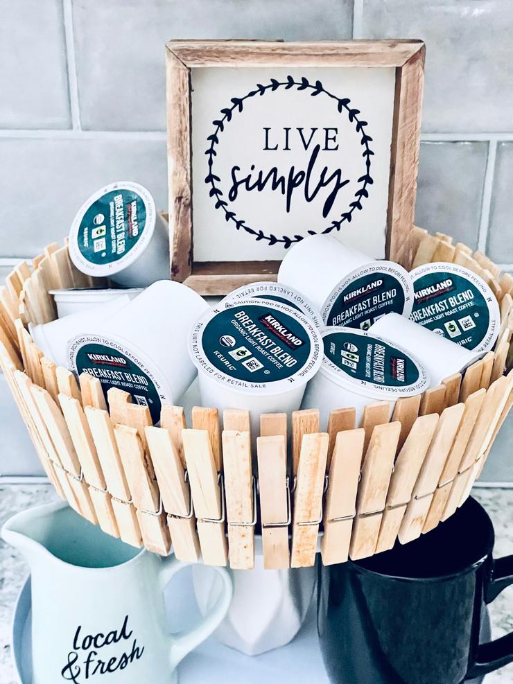 Diy Dollar Store Clothespin Tiered Tray