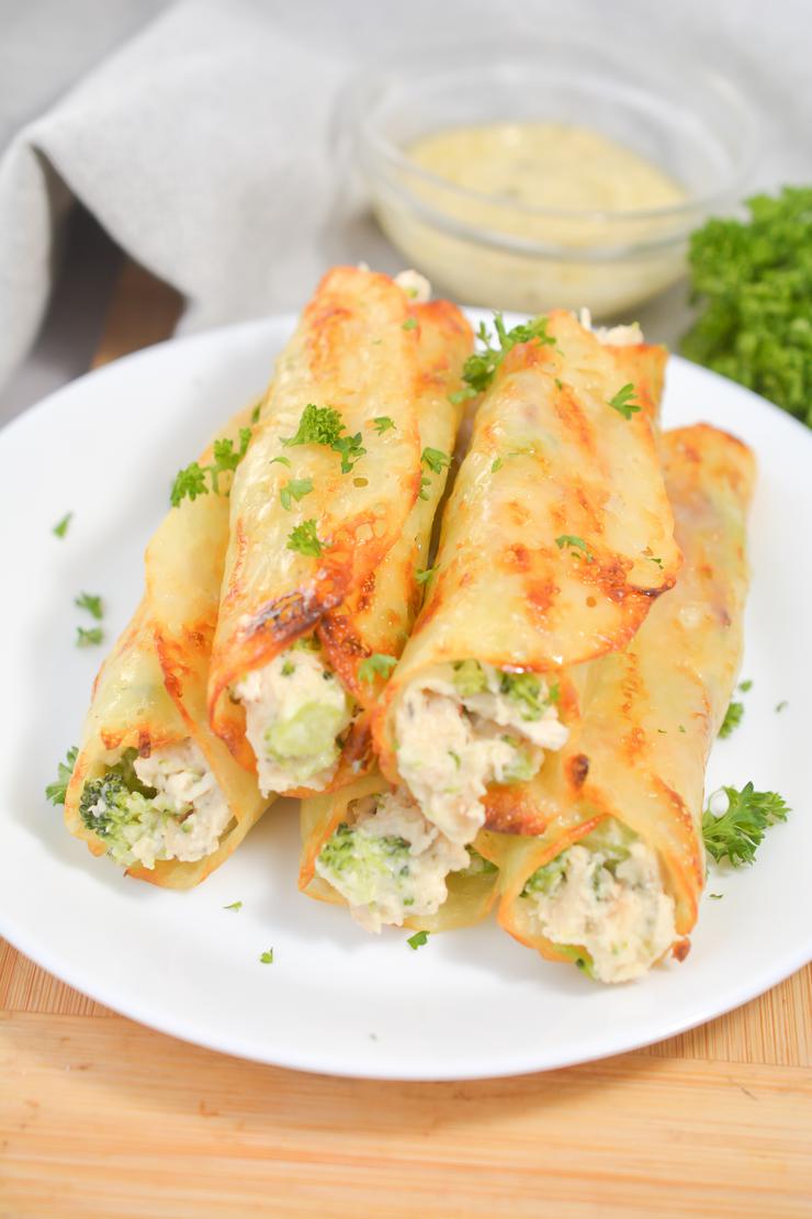 Keto Taquitos! BEST Low Carb Chicken Alfredo Taquitos Cheese Wrapped Idea – Gluten Free Quick & Easy Recipe