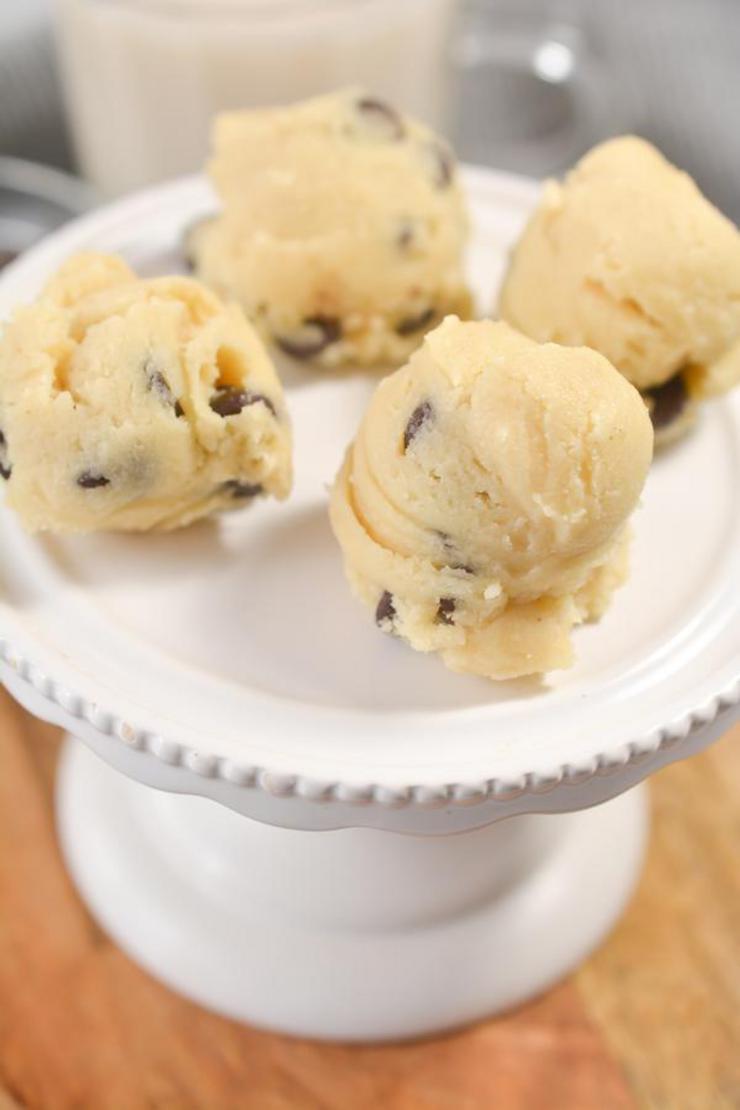Keto Low Carb Chocolate Chip Cookie Dough Bites – Desserts – Snacks – Gluten Free