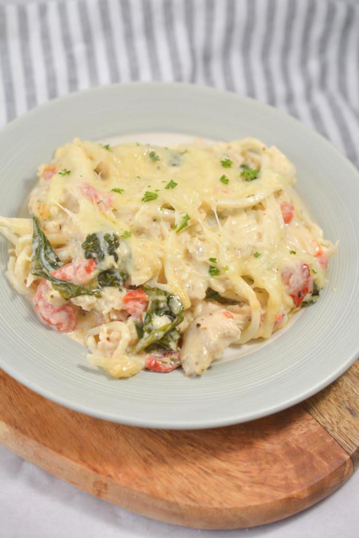 EASY Keto Tuscan Chicken Mac And Cheese Pasta – Low Carb Pasta Noodles Idea – Quick – Healthy – BEST Recipe – Ketogenic Diet – Dinner – Lunch