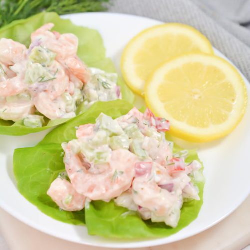 EASY Keto Creamy Shrimp Salad – Low Carb Seafood Idea – Gluten Free - Quick – Healthy – BEST Recipe