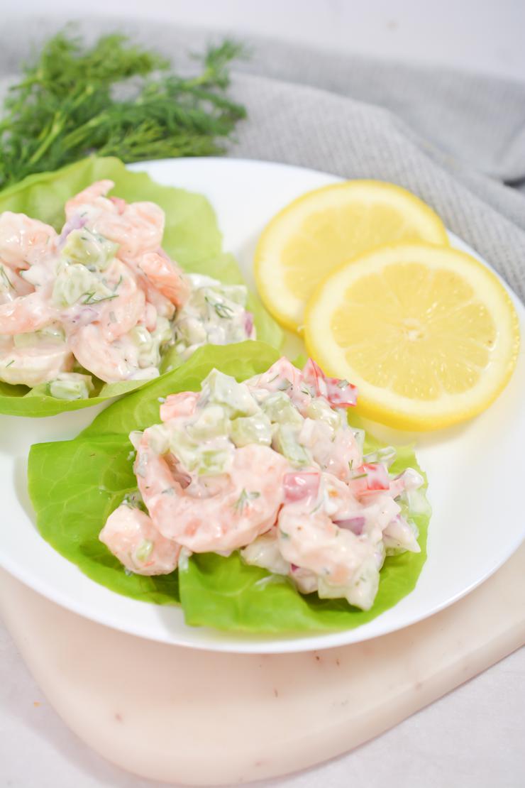 EASY Keto Creamy Shrimp Salad – Low Carb Seafood Idea – Gluten Free - Quick – Healthy – BEST Recipe