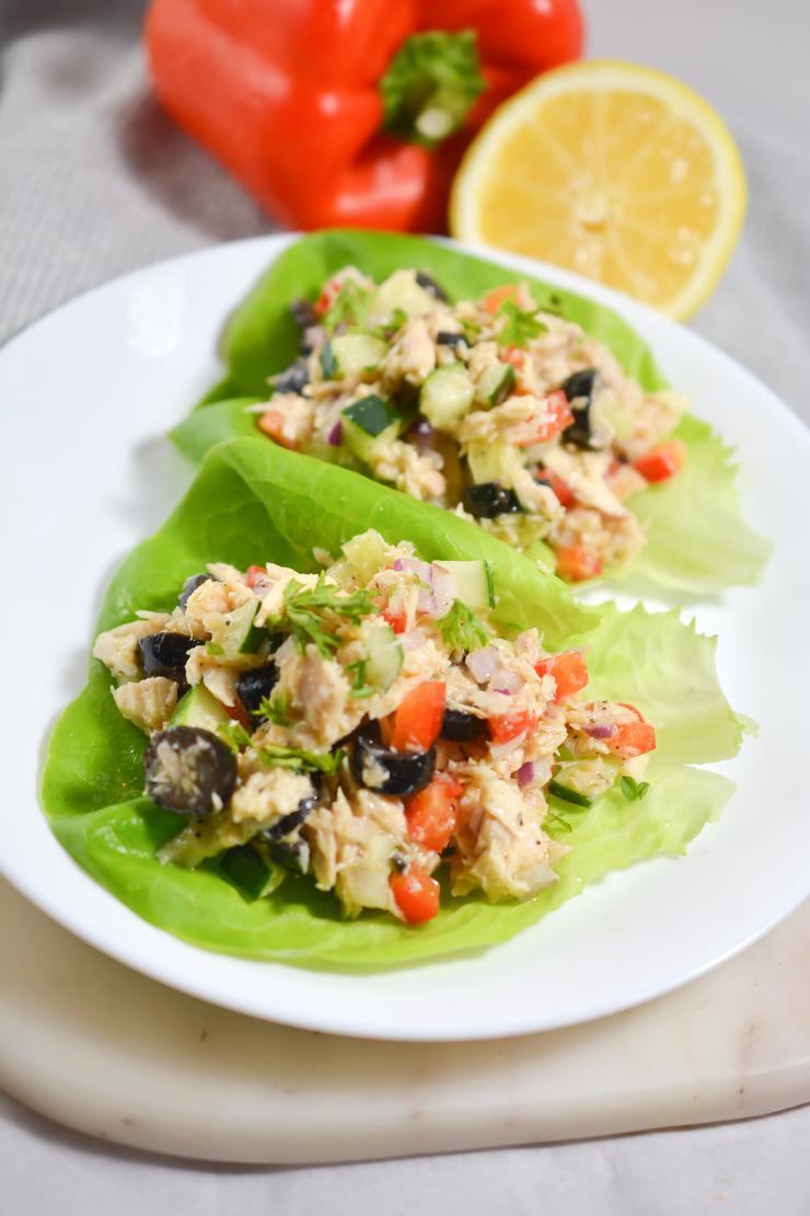 EASY Keto Mediterranean Tuna Salad – Low Carb Idea – Gluten Free - Quick – Healthy – BEST Recipe