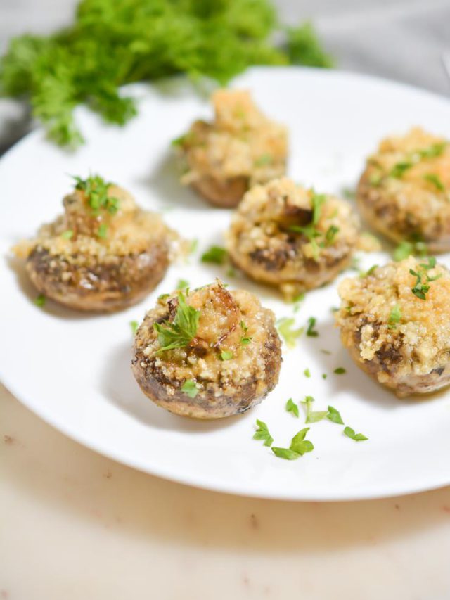 KETO LOW CARB GARLIC PARMESAN MUSHROOMS RECIPE