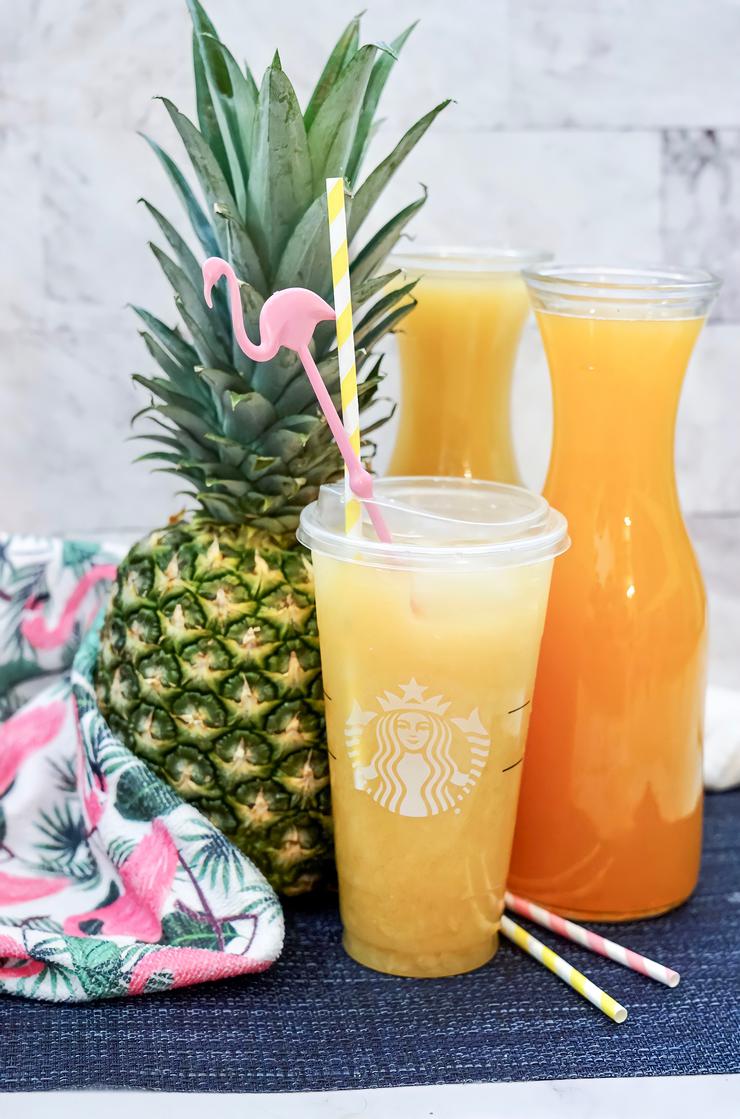 Copycat Starbucks Paradise Drink BEST Pineapple Passionfruit Refreshers