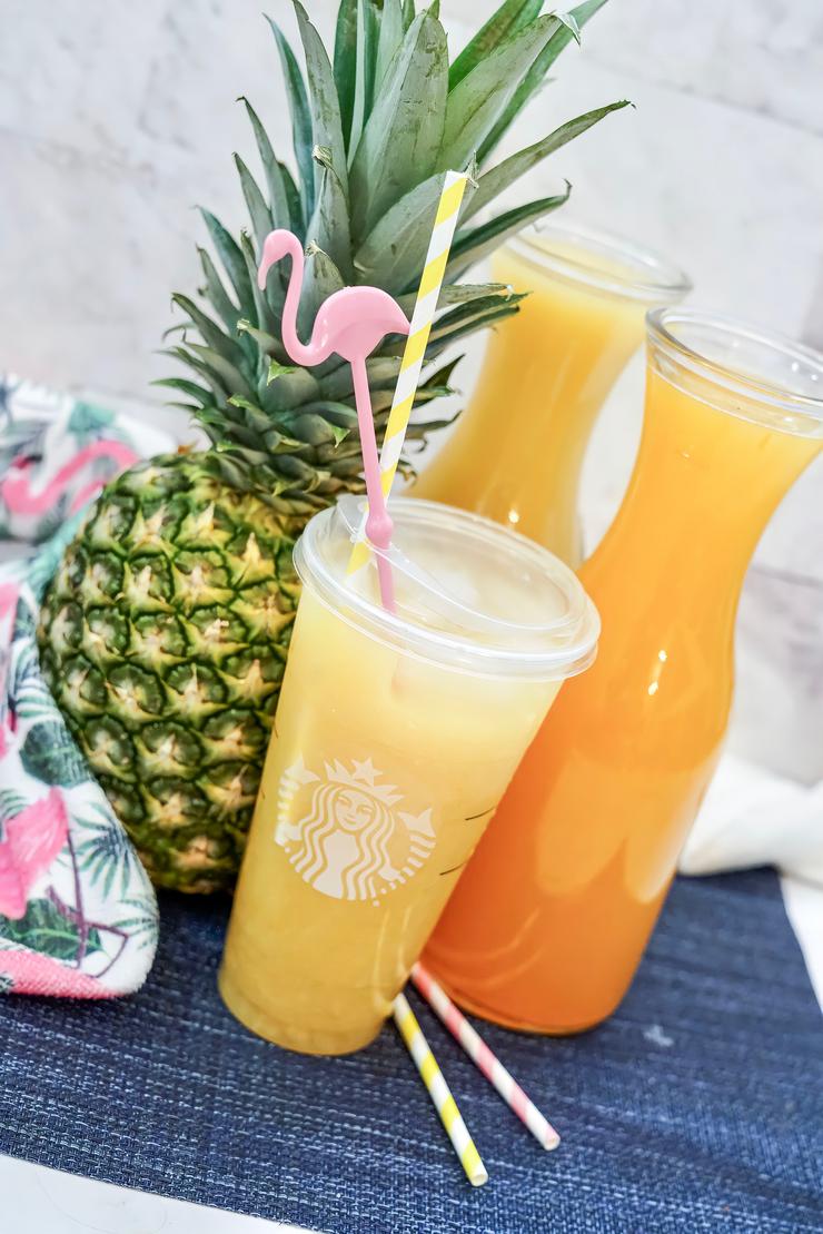 Copycat Starbucks Paradise Drink Pineapple Passionfruit Refreshers