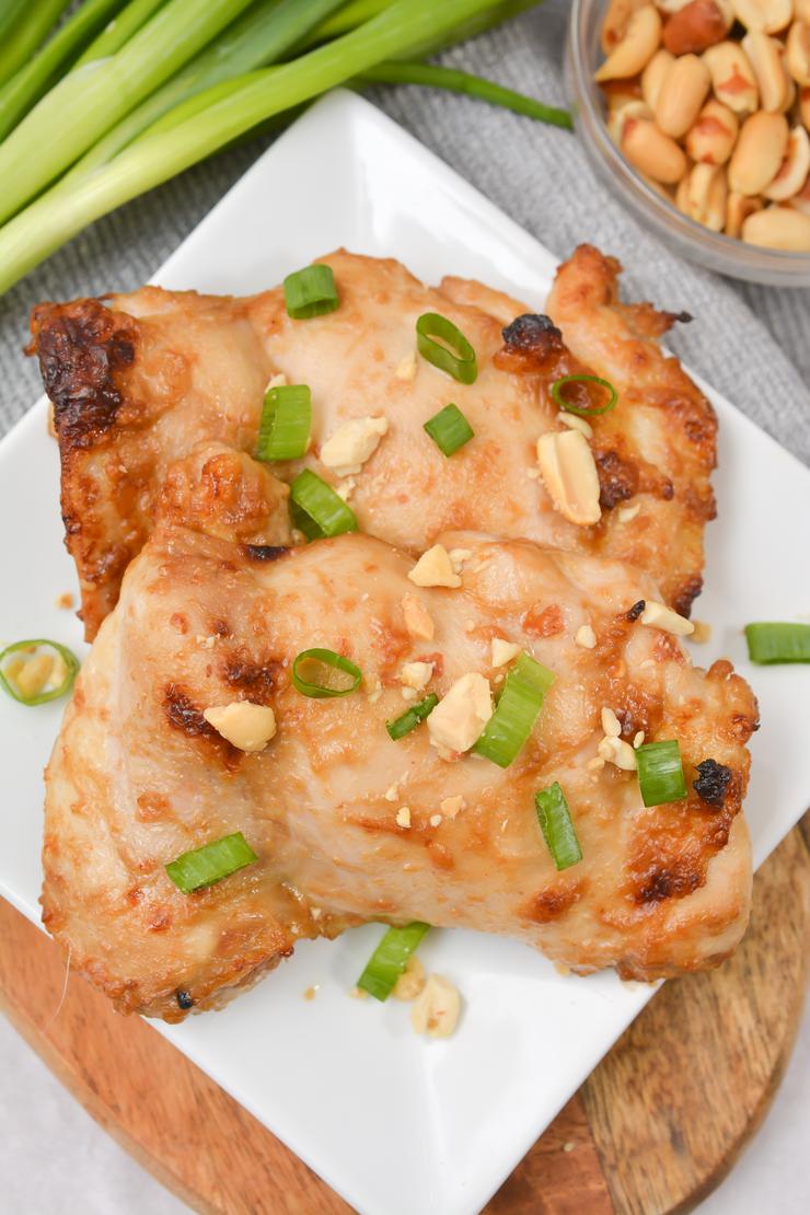 Keto Low Carb Thai Baked Peanut Chicken