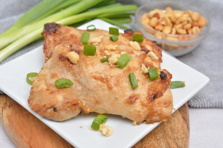 Keto Low Carb Thai Baked Peanut Chicken