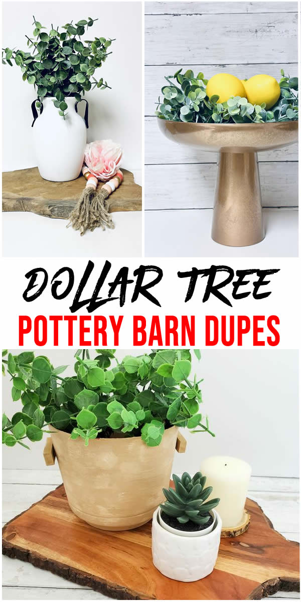 DIY Dollar Tree Farmhouse Pottery Barn Dupes - Easy Dollar Store Craft Projects - High End Dupes 1