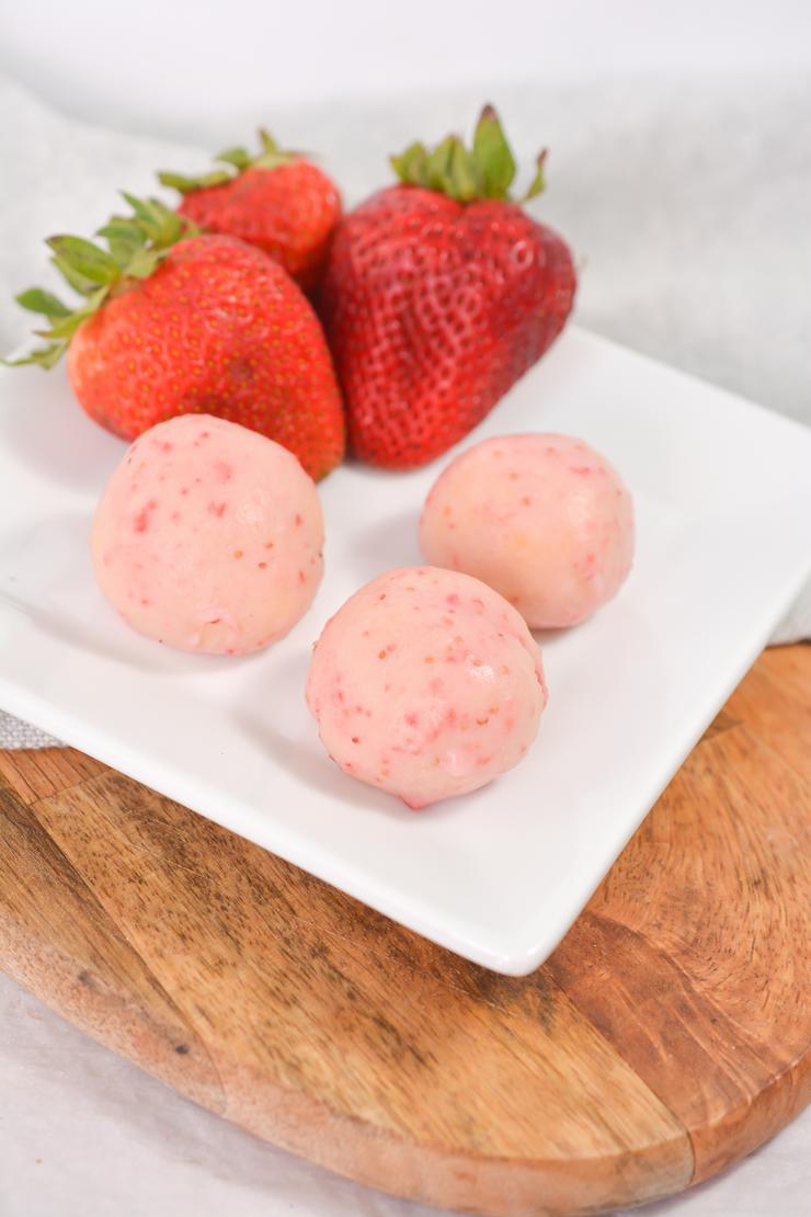 EASY Keto Low Carb Strawberry Glazed Donut Holes Idea - Gluten Free - Quick – Healthy – BEST Recipe
