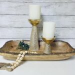 DIY Dollar Tree Farmhouse Pottery Barn Brass Candle Holders Dupe - Easy Dollar Store Craft Projects