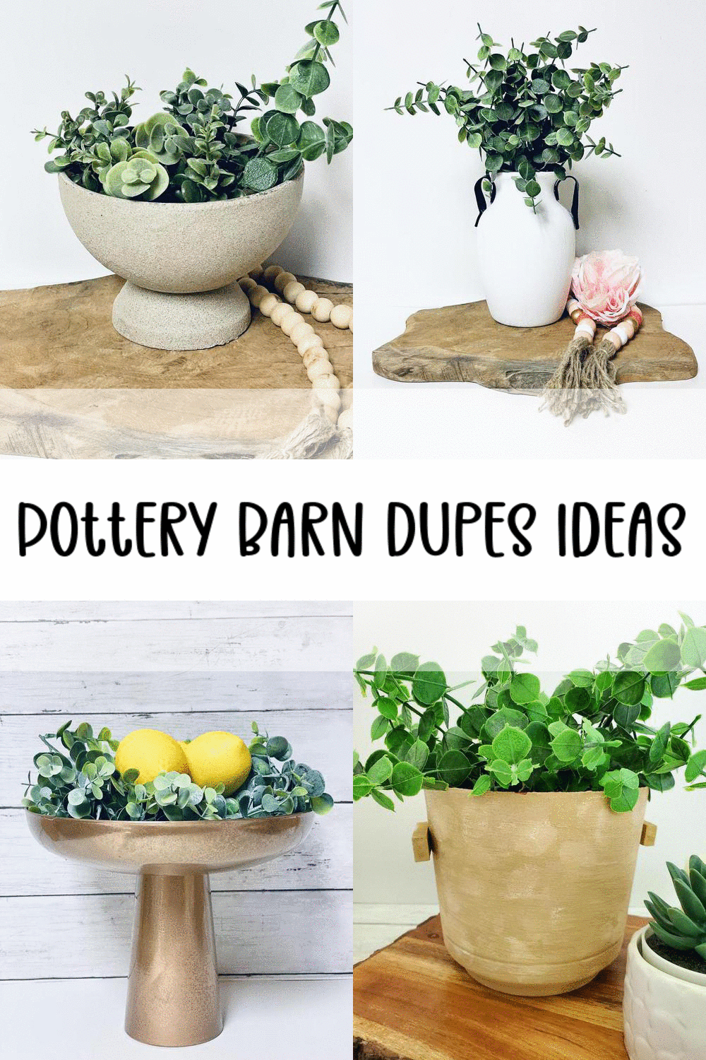 5 DIY Dollar Tree Farmhouse Pottery Barn Dupes Crafts - Best DIY Dollar Store Pottery Barn Dupes Ideas
