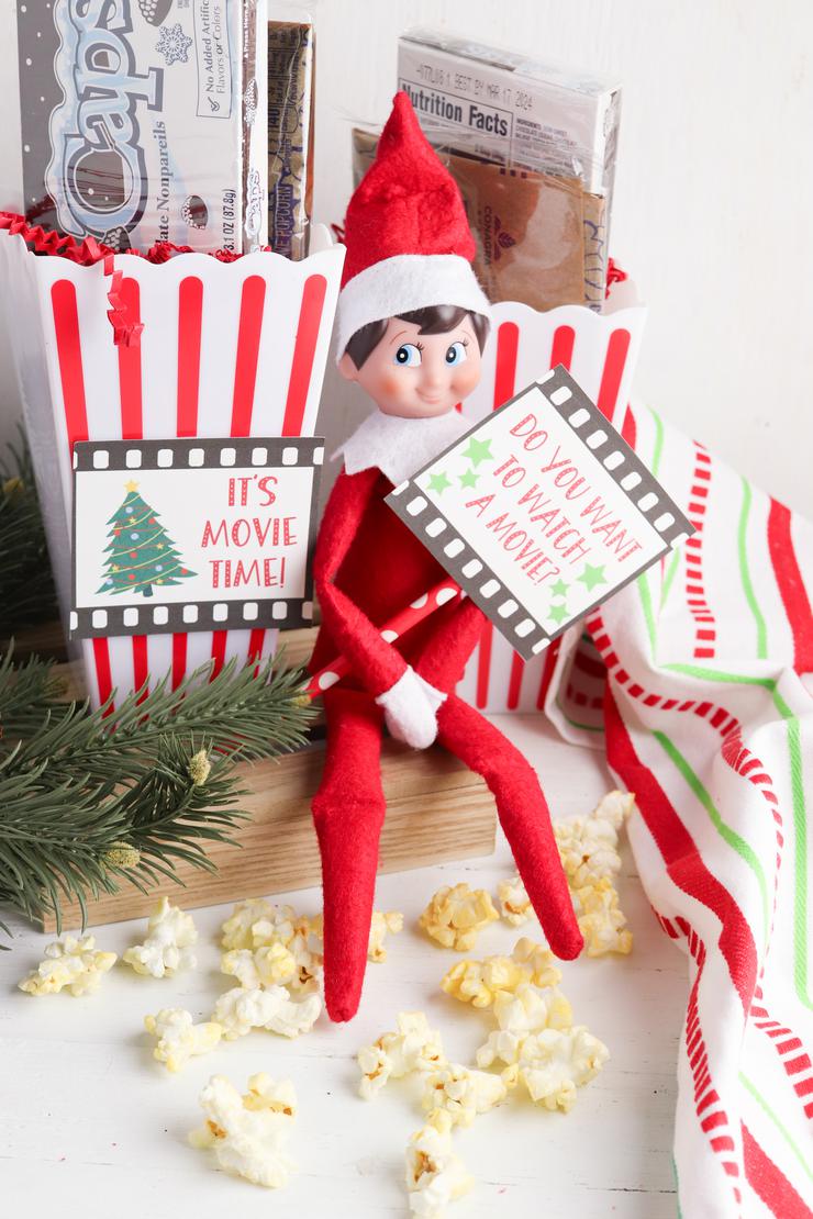 BEST Elf On The Shelf Movie Night Gift- Ideas For Kids That Are Easy – Toy  Ideas – Funny – Awesome – Creative – Arrival Ideas Too!