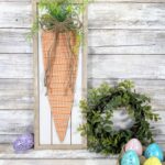 DIY Dollar Tree Farmhouse Carrot Ribbon Sign - Easy Spring Dollar Store Craft Projects